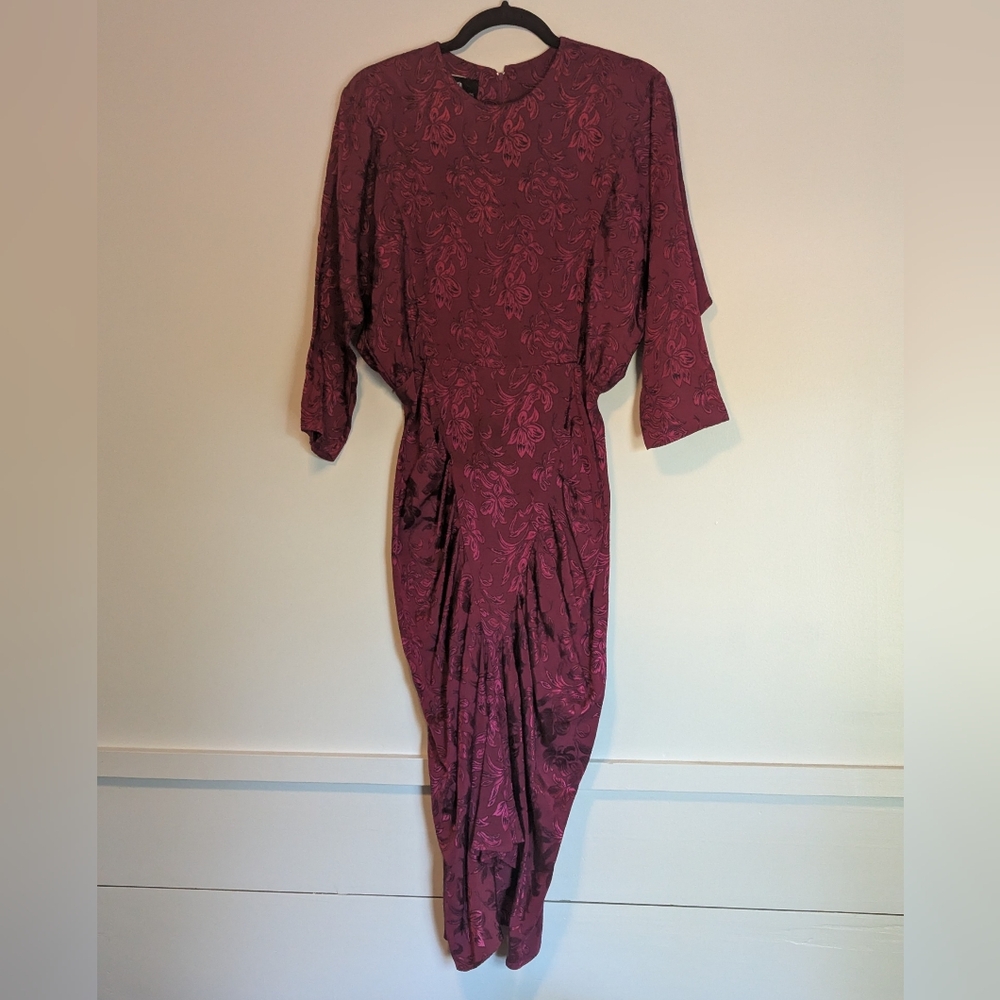80's Cranberry Tulip Dress